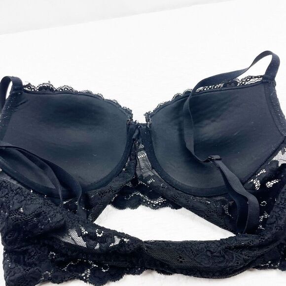 BUY 1 GET 1 FREE H&M 36c black lace longline bra - Picture 6 of 9